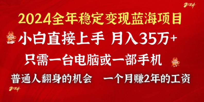 2024蓝海项目 小游戏直播 单日收益10000+，月入35W,小白当天上手 - 中创网