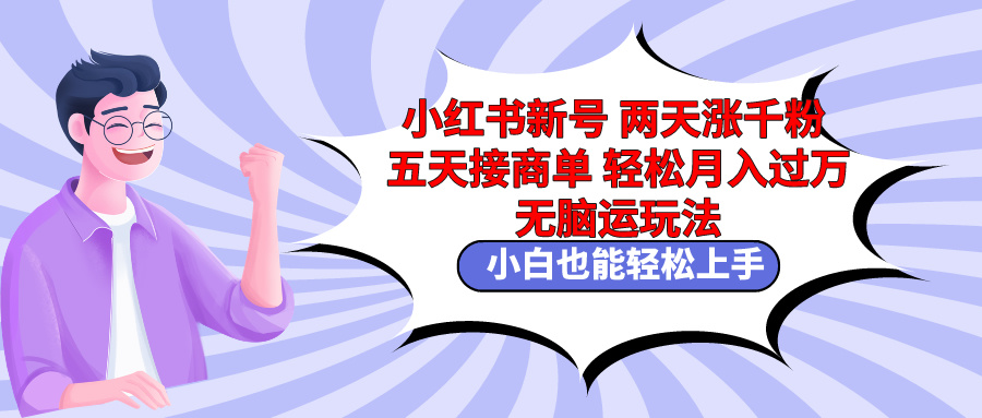 小红书新号两天涨千粉五天接商单轻松月入过万 无脑搬运玩法 小白也能轻... - 中创网