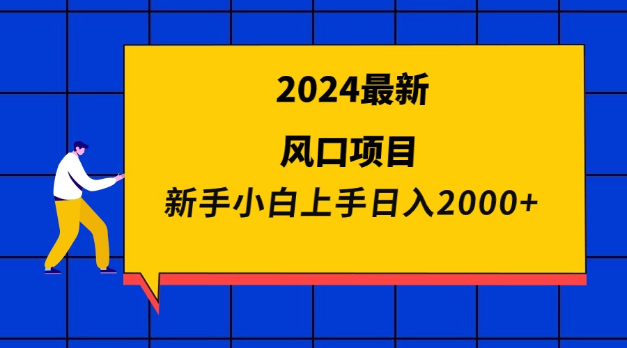 2024最新风口项目 新手小白日入2000+ - 中创网