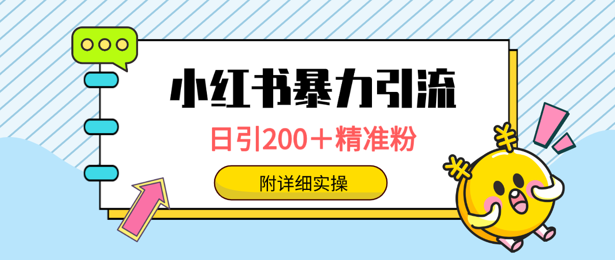 小红书暴力引流大法，日引200＋精准粉，一键触达上万人，附详细实操 - 中创网