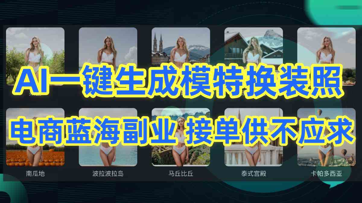 AI制作一键生成模特换装照，电商蓝海副业供不应求 - 中创网