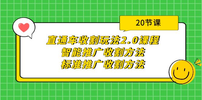 直通车收割玩法2.0课程：智能推广收割方法+标准推广收割方法（20节课） - 中创网