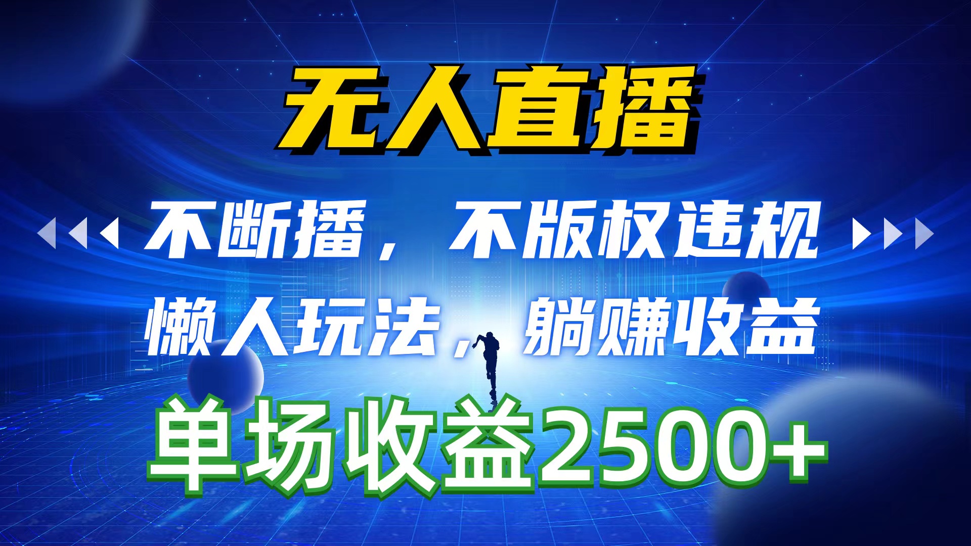 无人直播，不断播，不版权违规，懒人玩法，躺赚收益，一场直播收益2500+ - 中创网