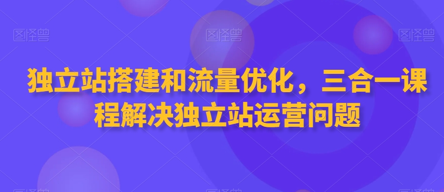 独立站搭建和流量优化，三合一课程解决独立站运营问题 - 冒泡网