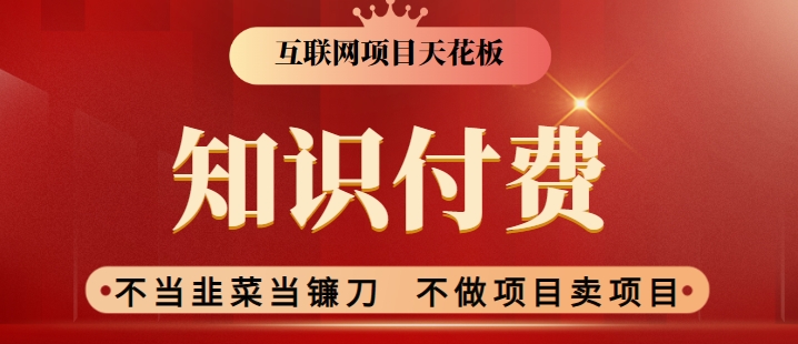 2024互联网项目天花板，新手小白也可以通过知识付费月入10W，实现财富自由 - 冒泡网