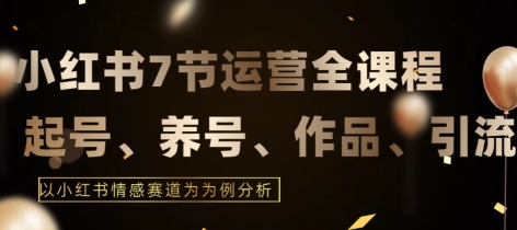 7节小红书运营实战全教程，结合最新情感赛道，打通小红书运营全流程 - 冒泡网