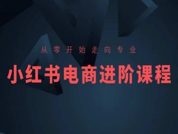 从零开始走向专业，小红书电商进阶课程 - 冒泡网