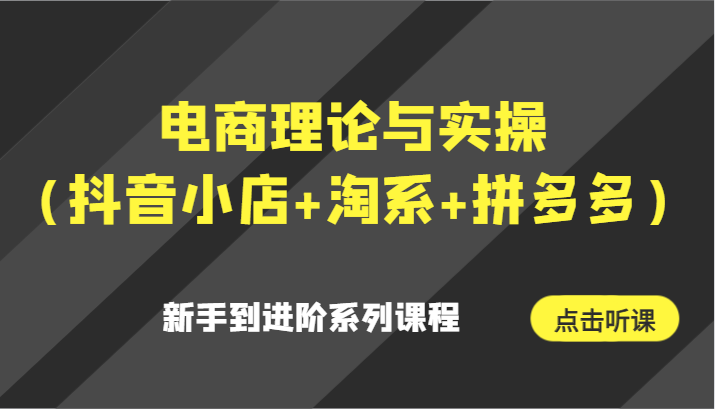 电商理论与实操新手到进阶系列课程 - 福缘网