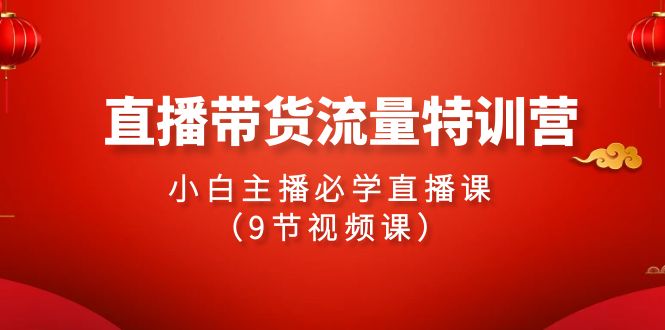 2024直播带货流量特训营，小白主播必学直播课 - 福缘网