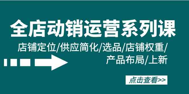 全店动销运营系列课：店铺定位/供应简化/选品/店铺权重/产品布局/上新 - 福缘网