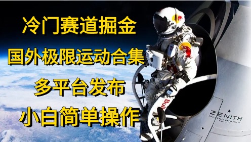 冷门赛道掘金，国外极限运动视频合集，多平台发布，小白简单操作 - 中创网