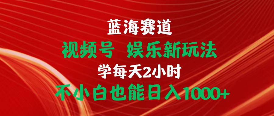 蓝海赛道视频号 娱乐新玩法每天2小时小白也能日入1000+ - 中创网