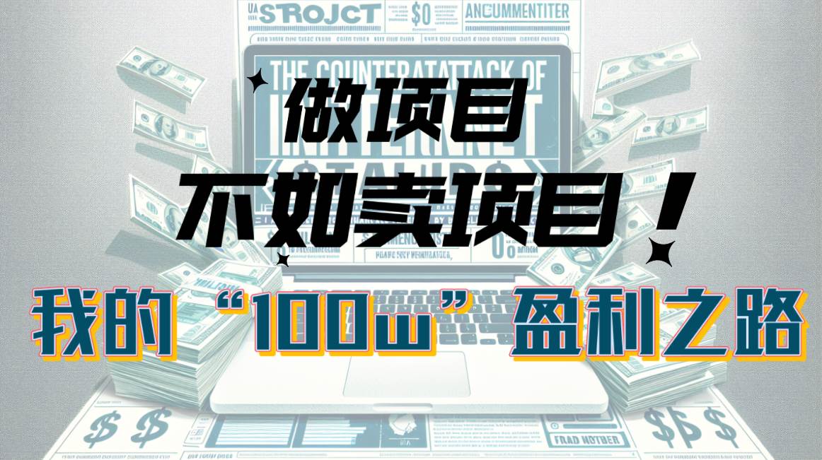 为什么做项目不如卖项目？我的100W+盈利之路 - 中创网