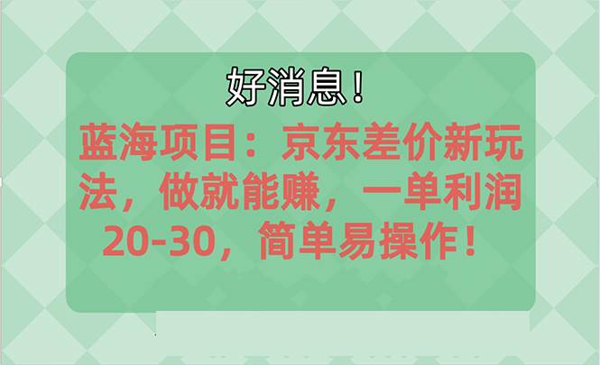 越早知道越能赚到钱的蓝海项目：京东大平台操作，一单利润20-30，简单... - 中创网