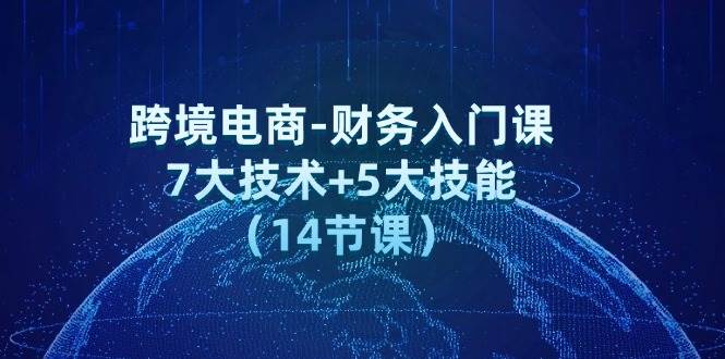 跨境电商-财务入门课：7大技术+5大技能（14节课） - 中创网