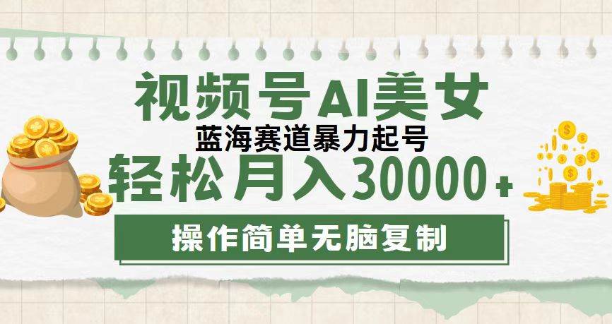 视频号AI美女跳舞，轻松月入30000+，蓝海赛道，流量池巨大，起号猛，无... - 中创网