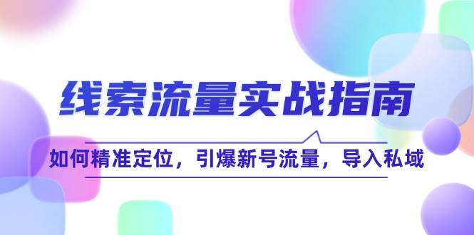 线 索 流 量-实战指南：如何精准定位，引爆新号流量，导入私域 - 中创网