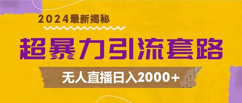 超暴力引流套路，无人直播日入2000+ - 中创网