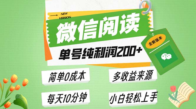 最新微信阅读6.0，每日5分钟，单号利润200+，可批量放大操作，简单0成本 - 中创网