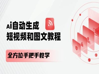 AI自动生成短视频和图文课程，全方位手把手教学 - 冒泡网