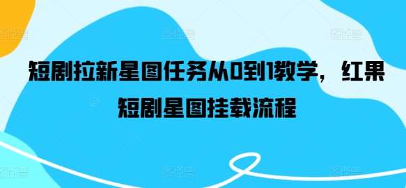 短剧拉新星图任务从0到1教学，红果短剧星图挂载流程 - 冒泡网