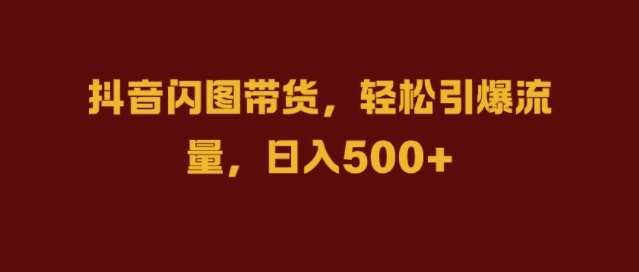 抖音闪图带货，轻松引爆流量，日入几张【揭秘】 - 冒泡网