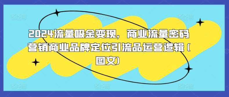 2024流量吸金变现，商业流量密码营销商业品牌定位引流品运营逻辑(图文) - 冒泡网