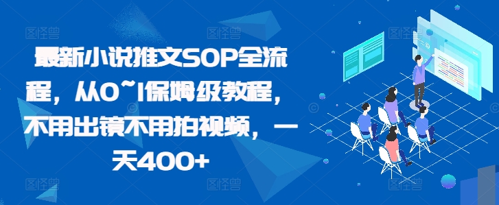 最新小说推文SOP全流程，从0~1保姆级教程，不用出镜不用拍视频，一天400+ - 冒泡网