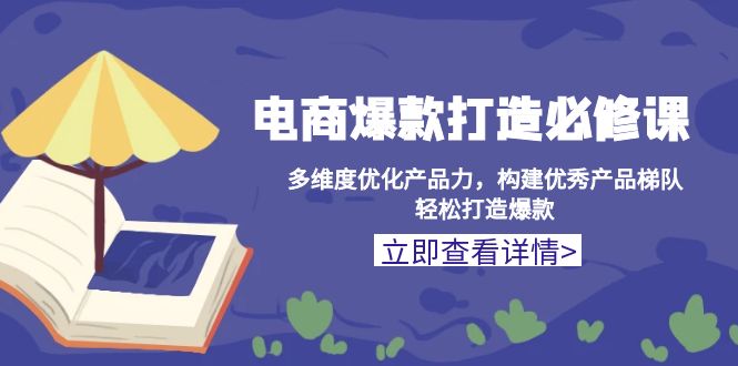 电商爆款打造必修课：多维度优化产品力，构建优秀产品梯队，轻松打造爆款 - 中创网