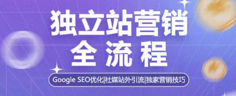 独立站营销全流程，Google SEO优化，社媒站外引流，独家营销技巧 - 冒泡网