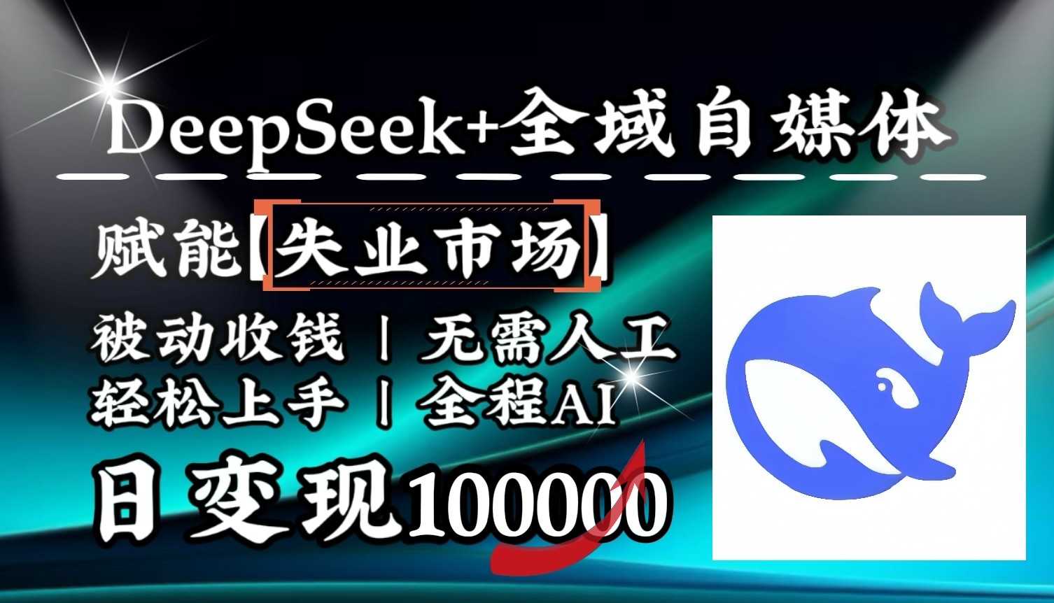 降维打击，DeepSeek+失业市场，全自动操作，结合人人刚需，单月利润轻松破100000＋ - 福缘网