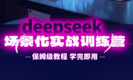 DeepSeek场景化实战训练营，保姆级教程，学完即用，手把手教你用DeepSeek提升效率 - 冒泡网