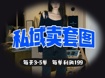 私域卖套图每天3-5单，每单利润99 - 冒泡网
